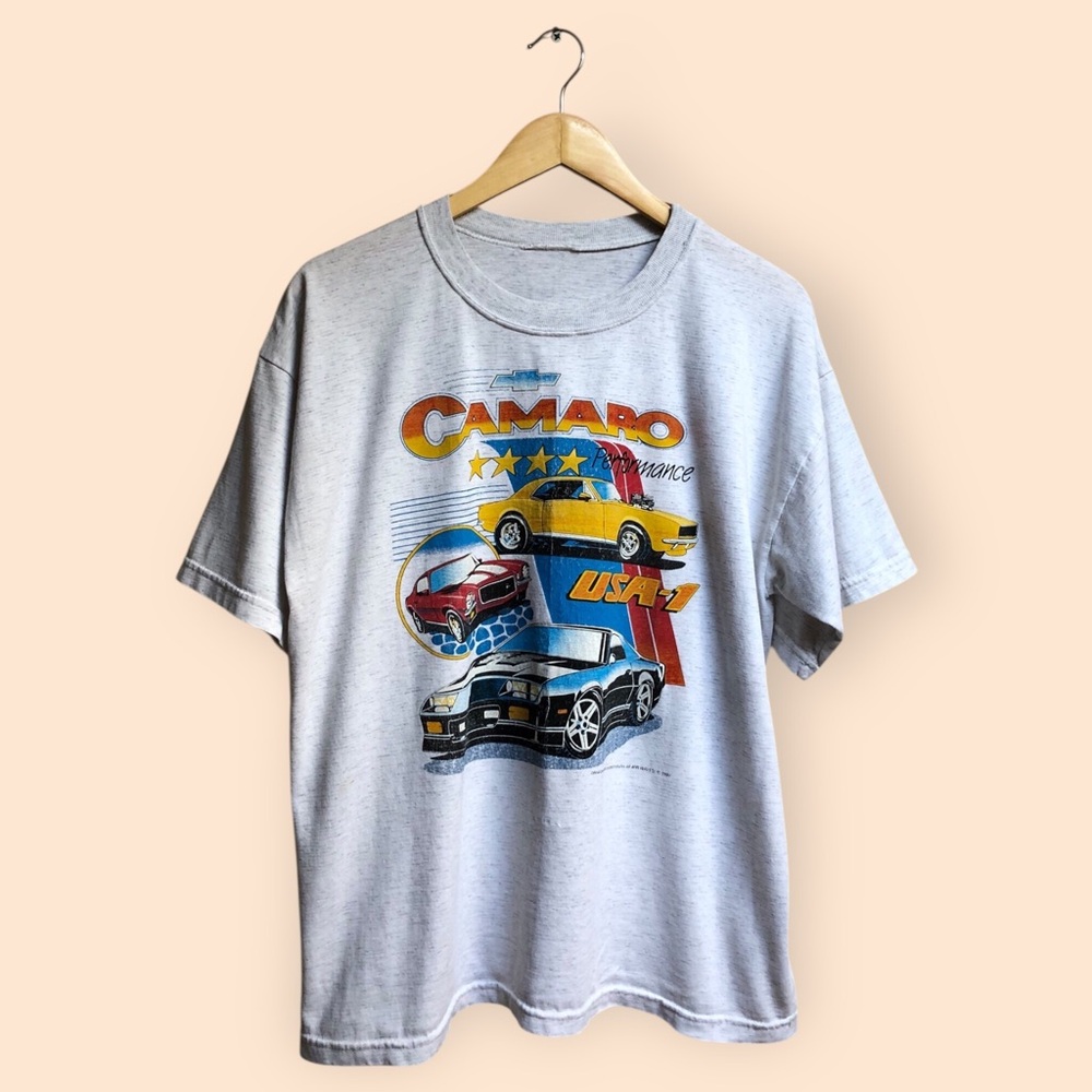 Vintage 1987 Camaro Vintage Cars Graphic T-shirt Heather Gray Retro Unisex M/L